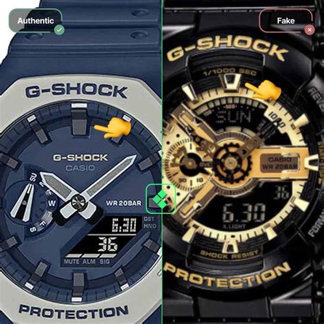 how to set fake g shock watch|g shock counterfeit vs real.